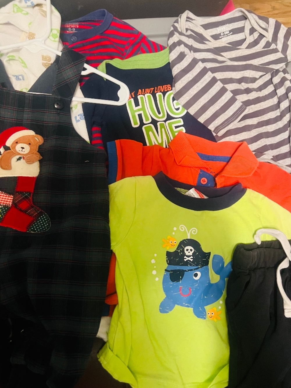 Large Lot 6-9mo Boys Clothes Onsies PJs